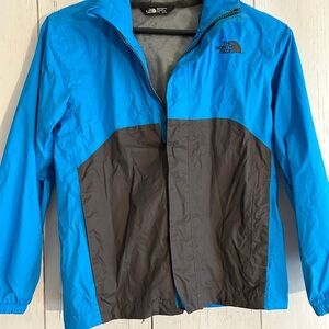 THE NORTH FACE Jacket Boys M 10/12 DryVent Full Zip Hooded Windbreaker Blue.